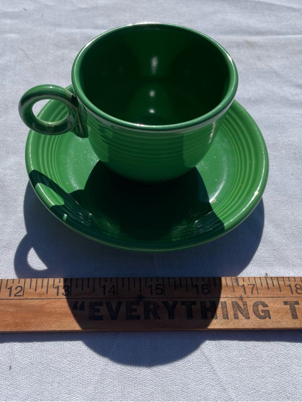 Fiesta Medium Green Cup & Saucer
